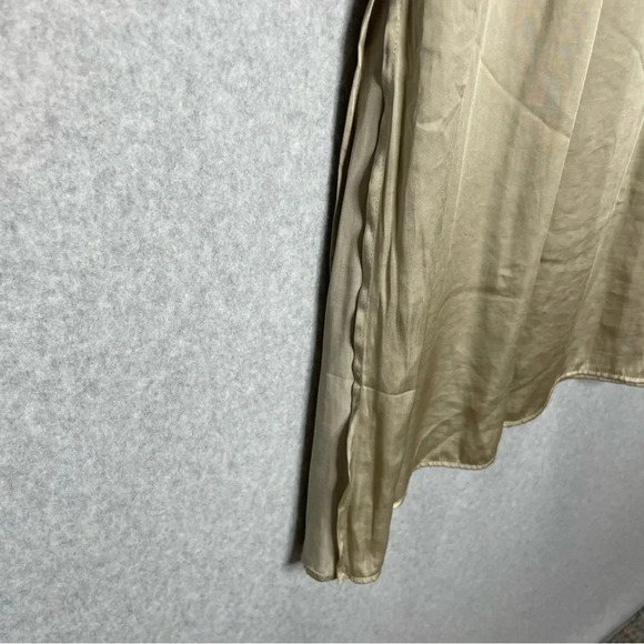 Chico’s Serena Satin Metallic Neutral Staple Fairy Whimsy Maxi Skirt - Picture 5 of 8